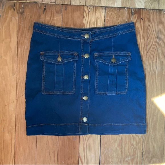 Denim Button Front Skirt - Women’s - Picture 1 of 1